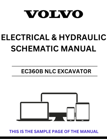 VOLVO EC360B NLC EXCAVATOR ELECTRICAL AND HYDRAULIC SCHEMATIC