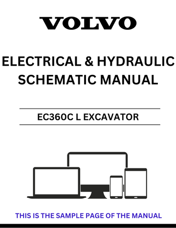 VOLVO EC360C L EXCAVATOR ELECTRICAL AND HYDRAULIC SCHEMATIC