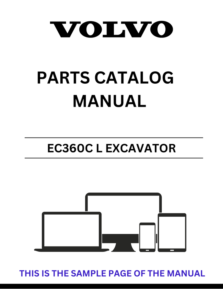VOLVO EC360C L EXCAVATOR PARTS CATALOG MANUAL SN 140001-145000 - PDF FILE