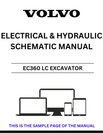 VOLVO EC360 LC EXCAVATOR ELECTRICAL AND HYDRAULIC SCHEMATIC