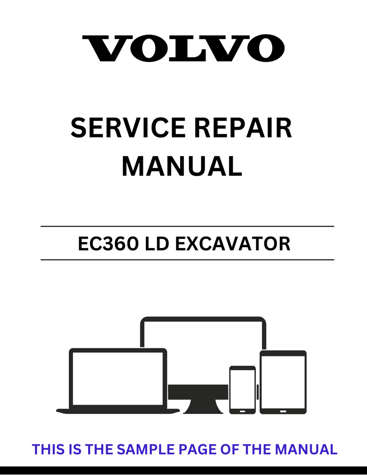 VOLVO EC360 LD EXCAVATOR SERVICE REPAIR MANUAL - PDF FILE