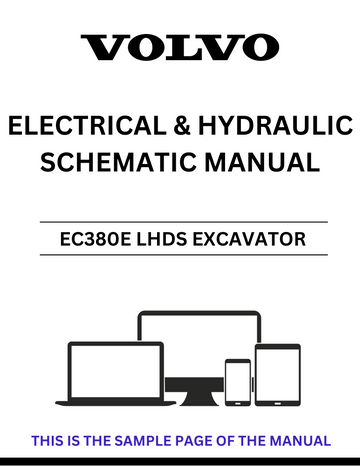 VOLVO EC380E LHDS EXCAVATOR ELECTRICAL AND HYDRAULIC SCHEMATIC