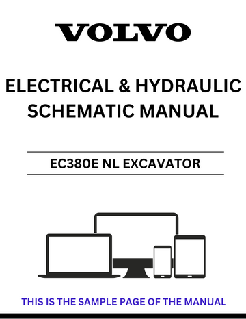 VOLVO EC380E NL EXCAVATOR ELECTRICAL AND HYDRAULIC SCHEMATIC