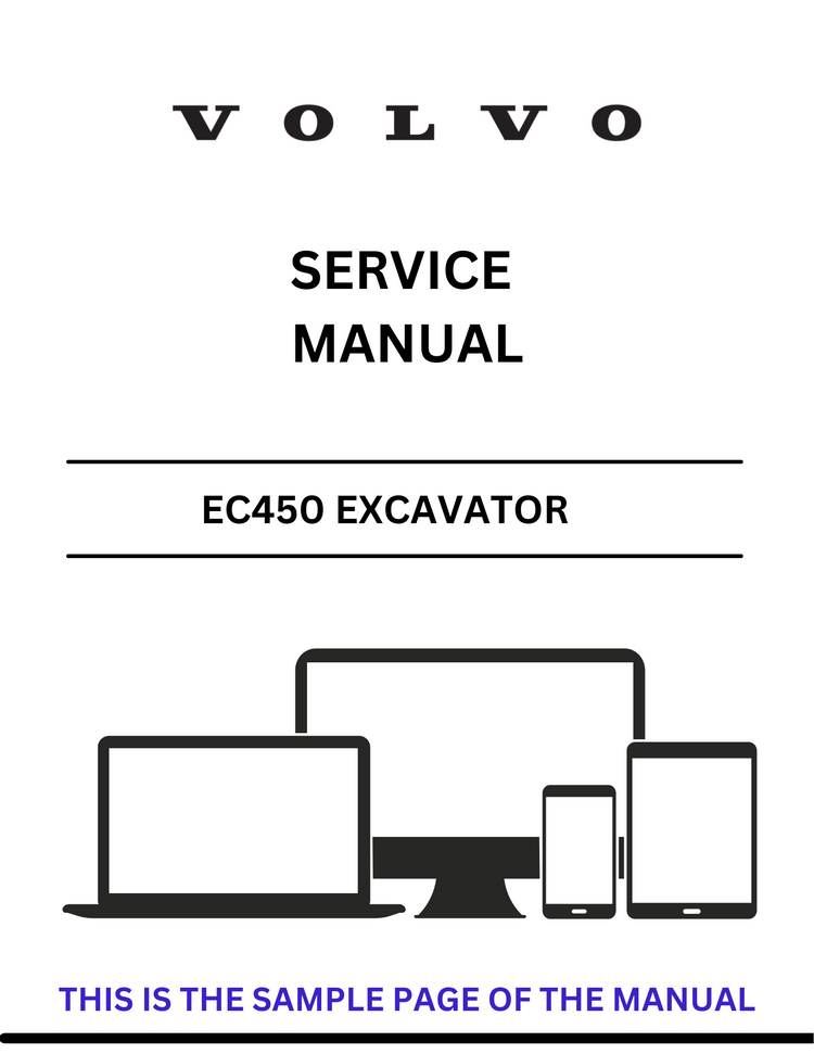 VOLVO EC450 EXCAVATOR SERVICE MANUAL - PDF FILE