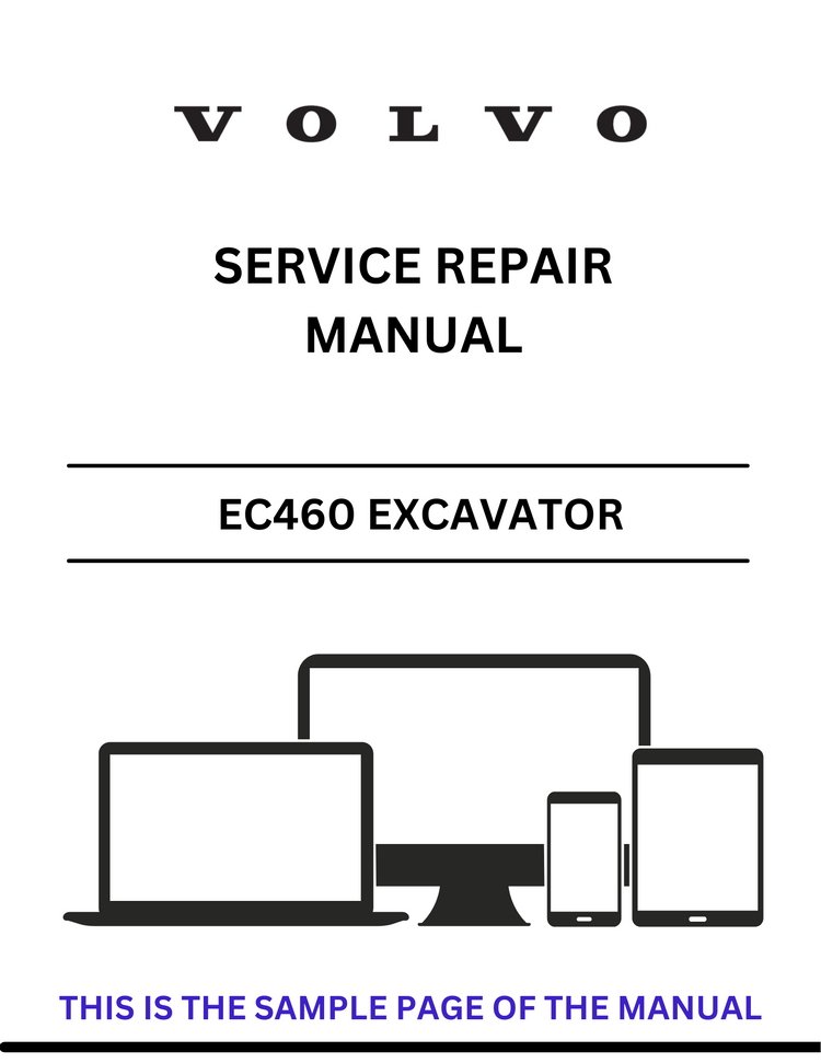 VOLVO EC460 EXCAVATOR SERVICE REPAIR MANUAL - PDF FILE