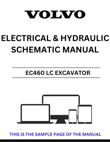 VOLVO EC460 LC EXCAVATOR ELECTRICAL AND HYDRAULIC SCHEMATIC