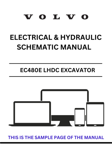 VOLVO EC480E LHDC EXCAVATOR ELECTRICAL AND HYDRAULIC SCHEMATIC