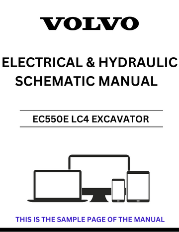 VOLVO EC550E LC4 EXCAVATOR ELECTRICAL AND HYDRAULIC SCHEMATIC