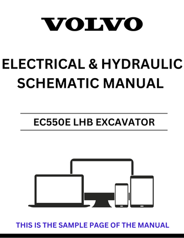VOLVO EC550E LHB EXCAVATOR ELECTRICAL AND HYDRAULIC SCHEMATIC