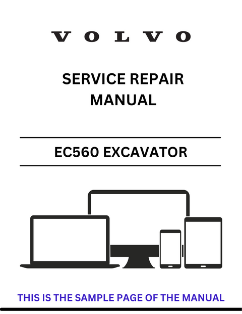 VOLVO EC560 EXCAVATOR (EXC) SERVICE REPAIR