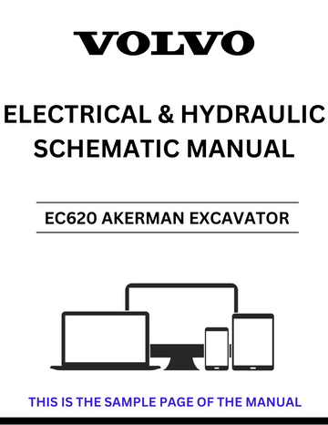 VOLVO EC620 AKERMAN EXCAVATOR ELECTRICAL AND HYDRAULIC SCHEMATIC