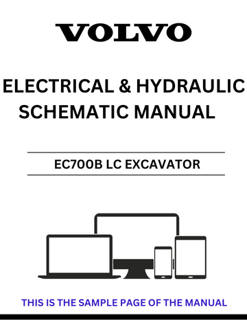 VOLVO EC700B LC EXCAVATOR ELECTRICAL AND HYDRAULIC SCHEMATIC