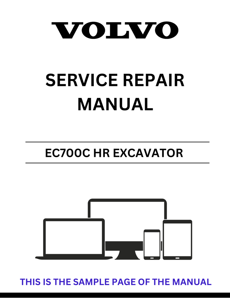 VOLVO EC700C HR EXCAVATOR SERVICE REPAIR MANUAL - PDF FILE