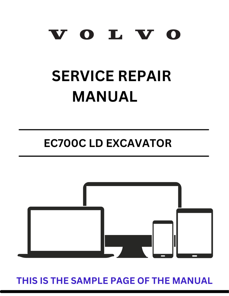 VOLVO EC700C LD EXCAVATOR SERVICE REPAIR MANUAL - PDF FILE