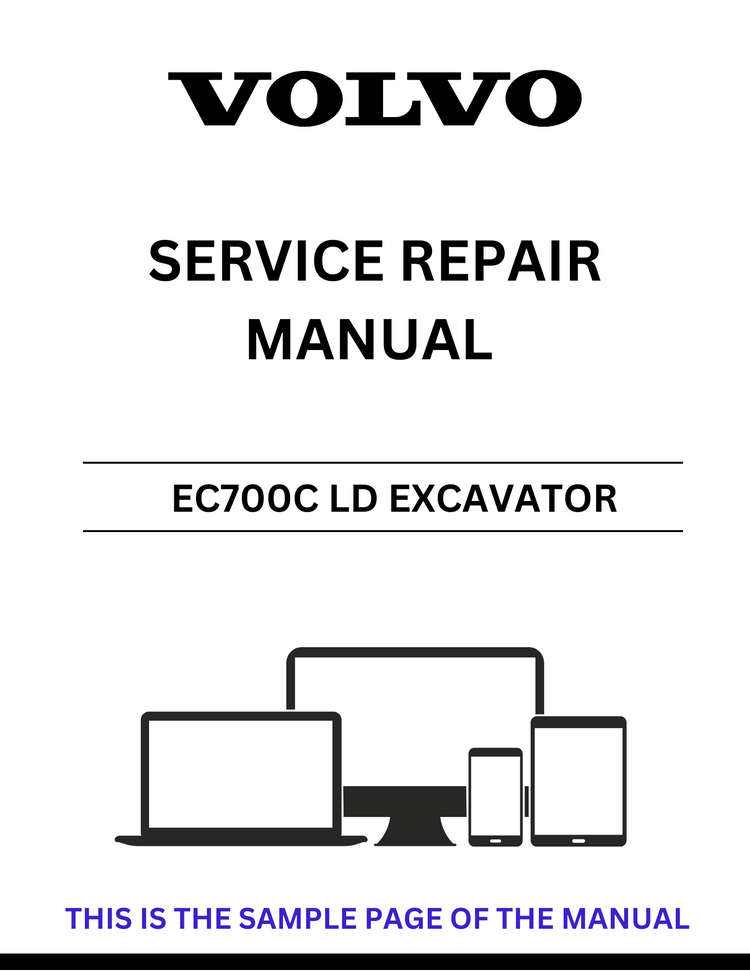 VOLVO EC700C LD EXCAVATOR SERVICE REPAIR MANUAL - PDF FILE