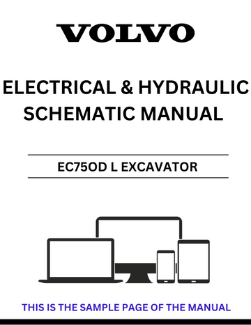 VOLVO EC75OD L EXCAVATOR ELECTRICAL AND HYDRAULIC SCHEMATIC