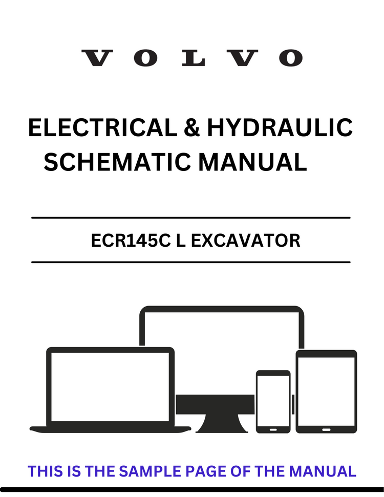 VOLVO ECR145C L EXCAVATOR ELECTRICAL AND HYDRAULIC SCHEMATIC MANUAL - PDF FILE