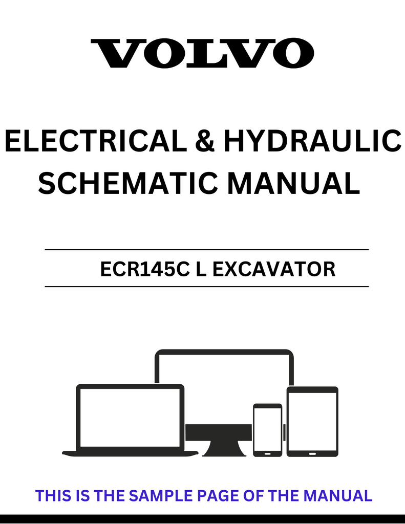 VOLVO ECR145C L EXCAVATOR ELECTRICAL AND HYDRAULIC SCHEMATIC
