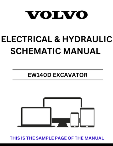 VOLVO EW140D EXCAVATOR ELECTRICAL AND HYDRAULIC SCHEMATIC