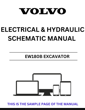 VOLVO EW180B EXCAVATOR ELECTRICAL AND HYDRAULIC SCHEMATIC
