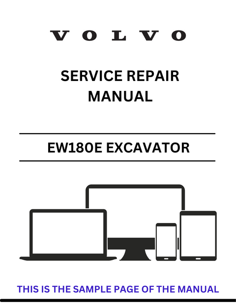 VOLVO EW180E EXCAVATOR (EXC) SERVICE REPAIR