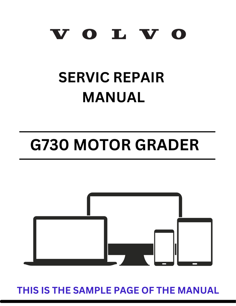 VOLVO G730 VHP MOTOR GRADER (GRD) SERVIC REPAIR