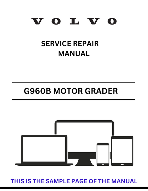 VOLVO G960B MOTOR GRADER (GRD) SERVICE REPAIR