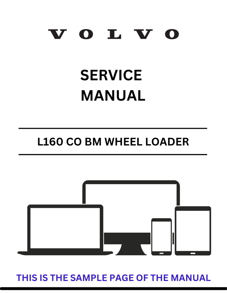 VOLVO L160 CO BM WHEEL LOADER SERVICE MANUAL