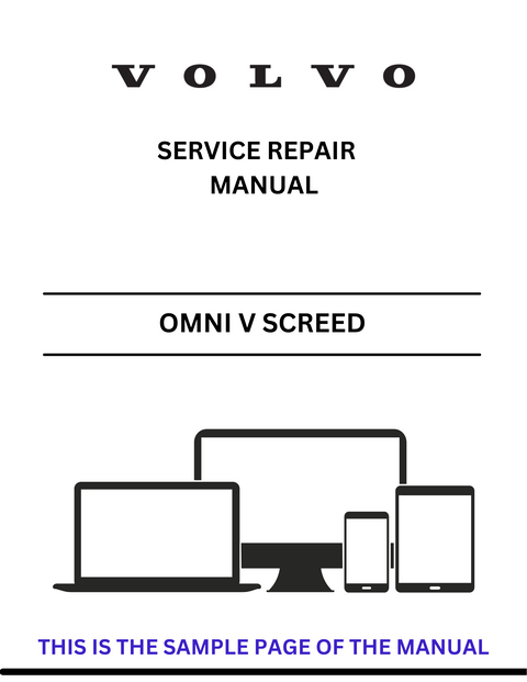 VOLVO OMNI V SCREED (SCR) SERVICE REPAIR