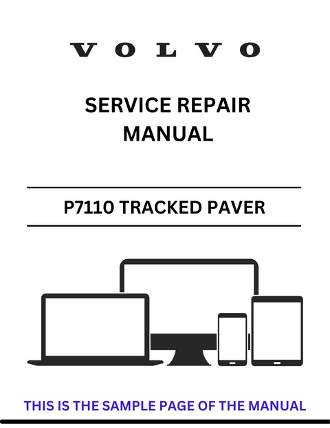 VOLVO P7110 TRACKED PAVER (PAT) SERVICE REPAIR