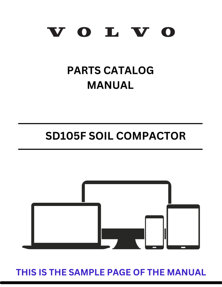 VOLVO SD105F SOIL COMPACTOR (COS) PARTS CATALOG MANUAL (PDF FILE)