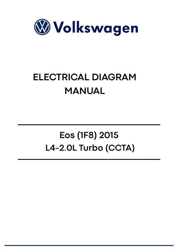 Volkswagen Eos (1F8) 2015 Electrical Diagram L4-2.0L Turbo (CCTA)