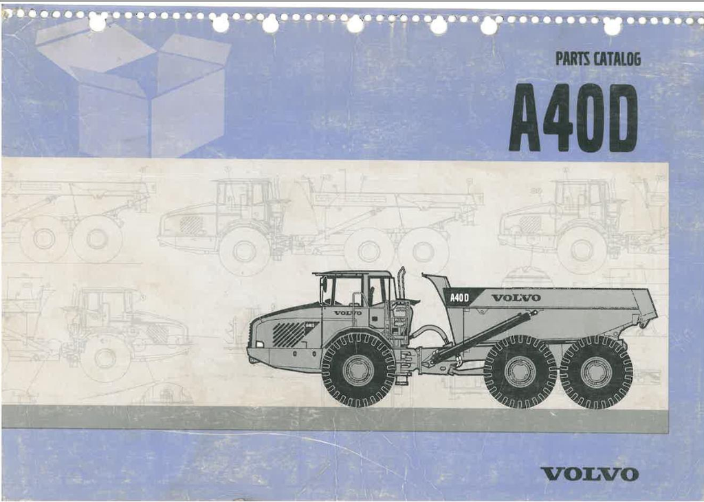 Volvo Articulated Dump Truck A40D Parts Catalog Manual VOE6356697821 PDF