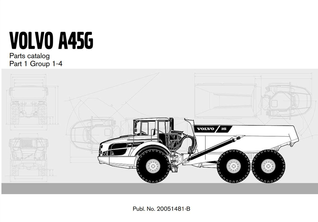 Volvo Articulated Dump Truck A45G Parts Catalog Manual 20051481-B PDF