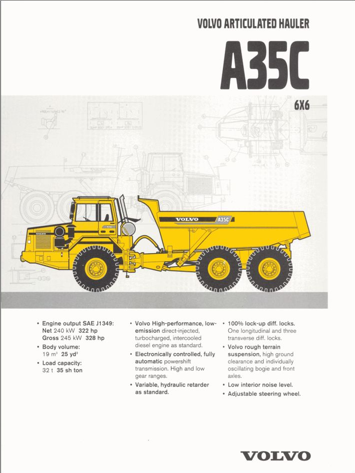 Volvo Dump Truck A35C Service Repair Manual PDF