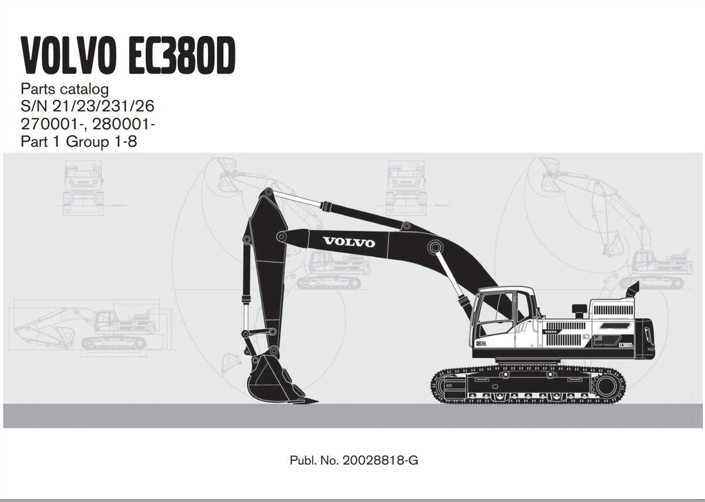 Volvo Excavator EC380D Parts Catalog Manual 20028818-G PDF