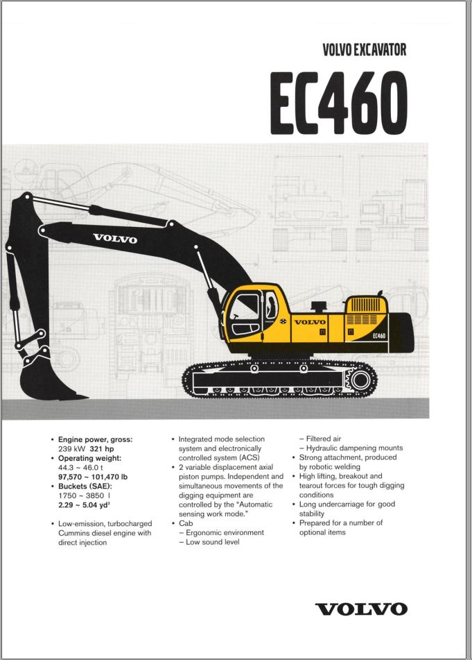 Volvo Excavator EC460 Parts Manual