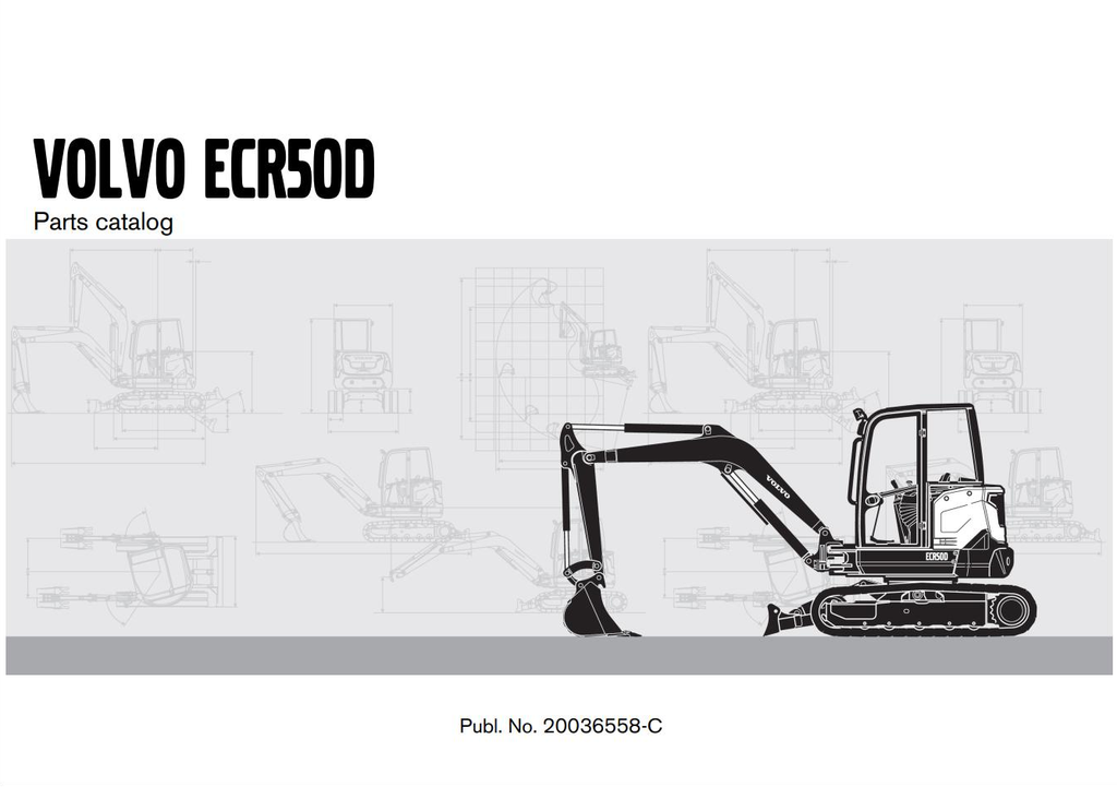 Volvo Excavator ECR50D Parts Catalog Manual 20036558-C PDF