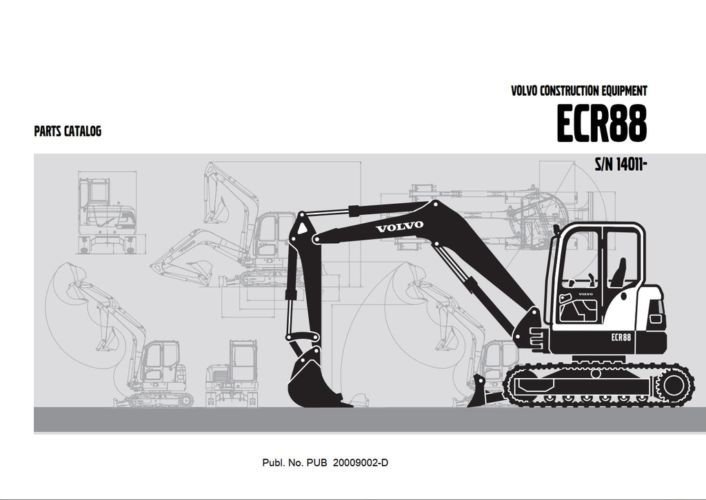Volvo Excavator ECR88 Parts Catalog Manual PUB20009002-D PDF
