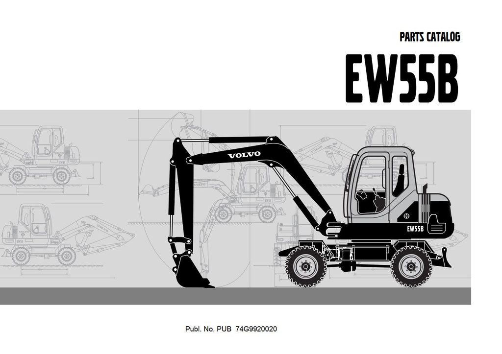 Volvo Excavator EW55B Parts Catalog Manual PUB74G9920020 PDF