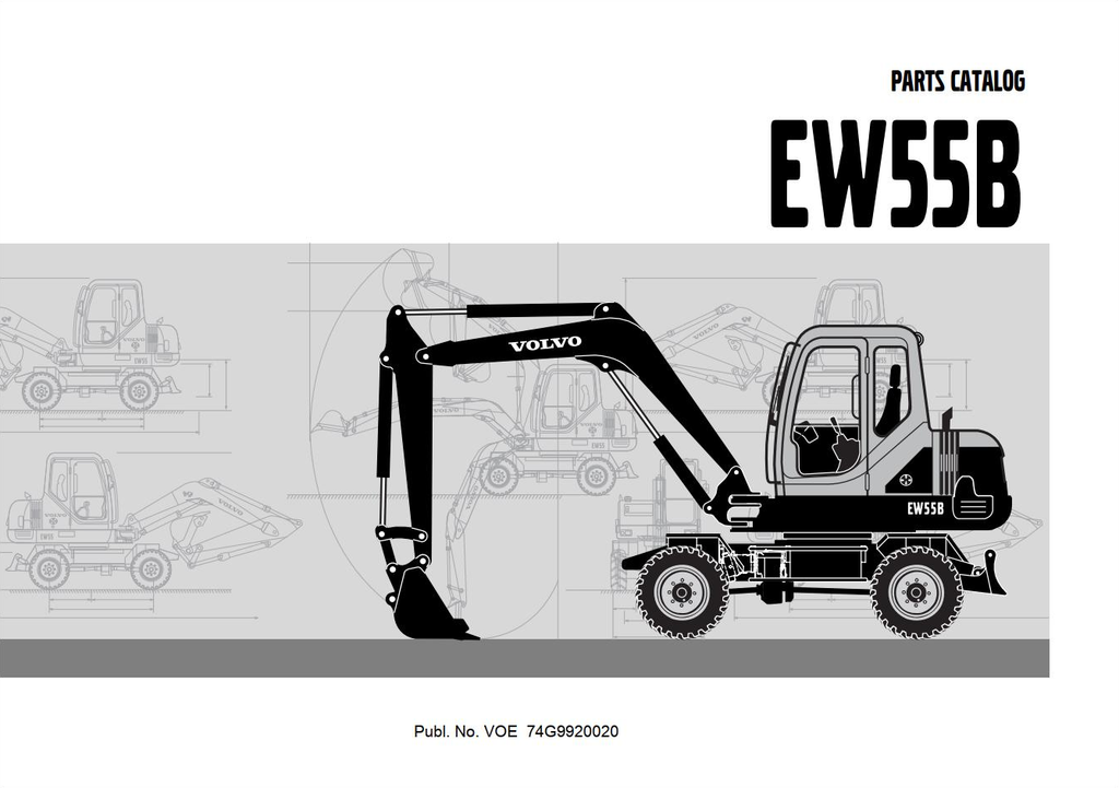 Volvo Excavator EW55B Parts Catalog Manual VOE74G9920020 PDF