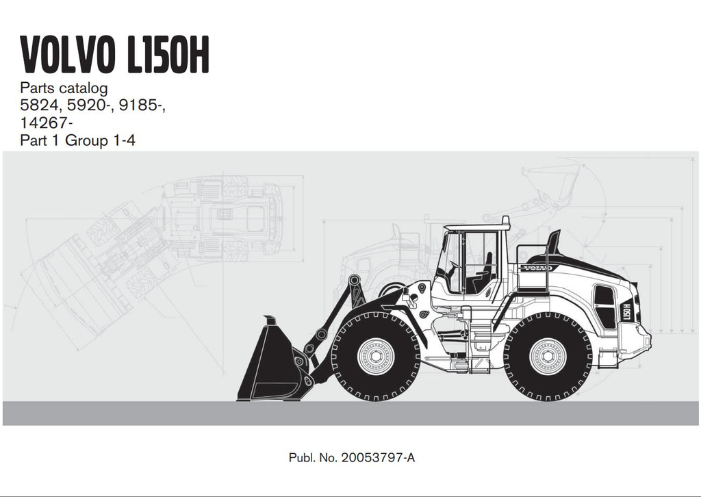 Volvo Loader L150H Parts Catalog Manual 20053797-A PDF