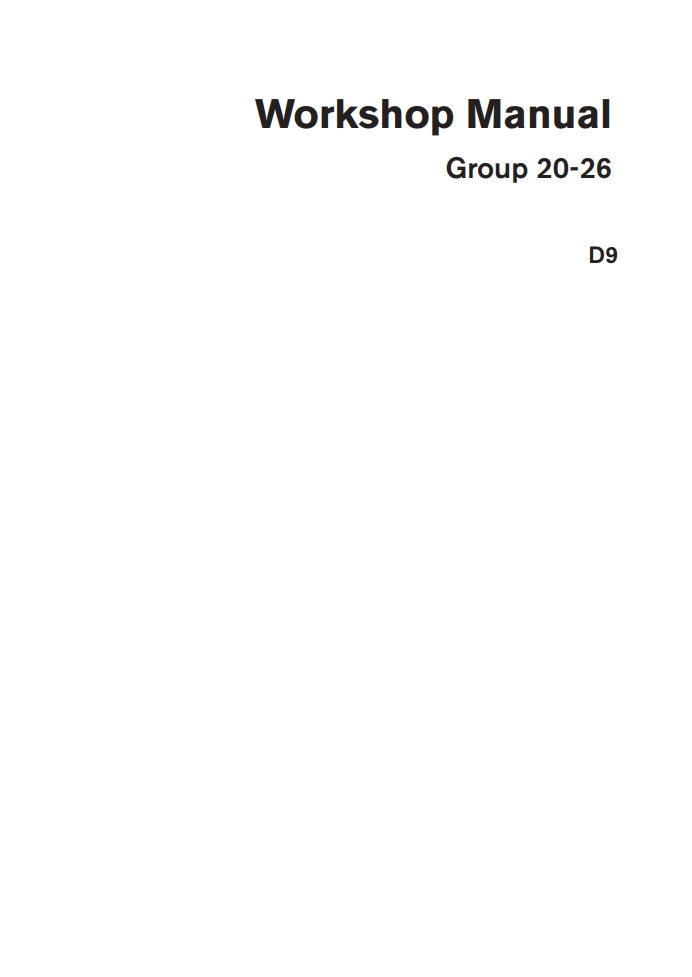 Volvo Penta Engines D9 Group 20-26 Workshop