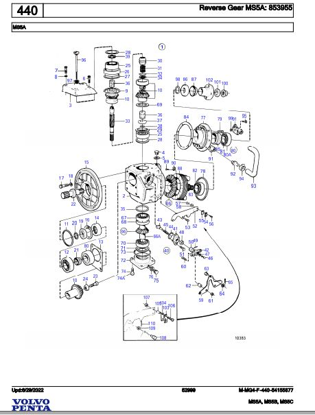 Volvo Penta Marine Drives Transmissions MS5A MS5B MS5C Parts Catalog