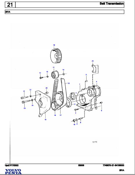 Volvo Penta Marine Gasoline Engines 251A Parts Catalog