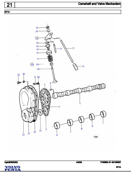 Volvo Penta Marine Gasoline Engines 571A Parts Catalog