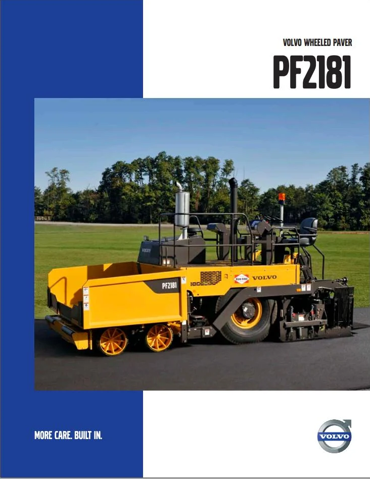 Volvo Wheel Paver PF2181 Service and Repair Manual PDF