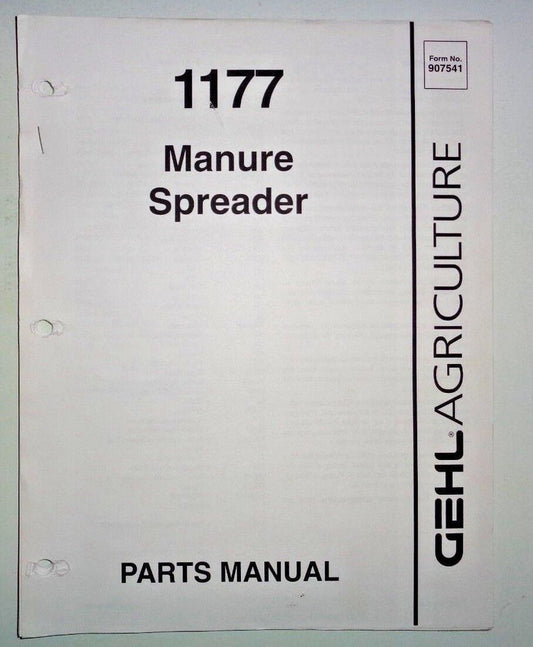 1177 Gehl Manure Spreader Parts Manual PDF – Complete Parts Guide