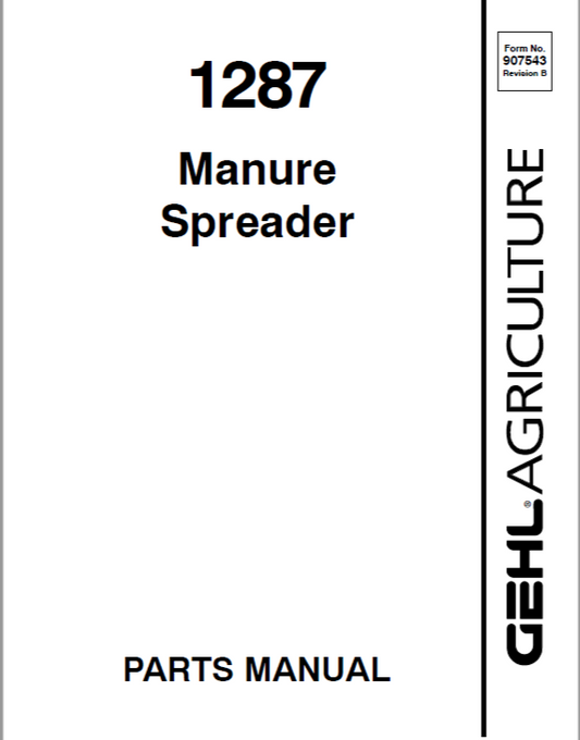 1287 - GEHL Manure Spreader Parts Manual