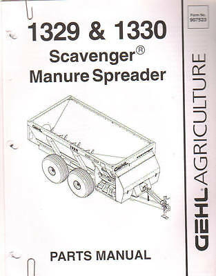 1329 & 1330 Gehl Scavenger Spreaders Parts Manual – OEM Parts Catalog & Repair Guide